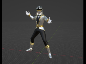 Silver Pirate Ranger - Power Rangers Pirates Model 3D
