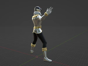 Silberner Piraten-Ranger &ndash; Power Rangers-Piraten 3D Modell