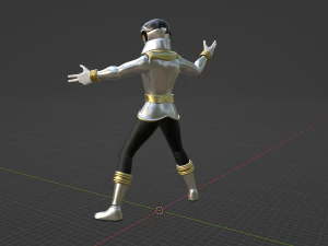 Silberner Piraten-Ranger &ndash; Power Rangers-Piraten 3D Modell