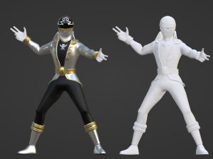 Silver Pirate Ranger - Power Rangers Pirates Model 3D