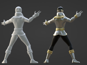 Silver Pirate Ranger - Power Rangers Pirates Model 3D