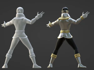 Silberner Piraten-Ranger &ndash; Power Rangers-Piraten 3D Modell