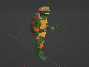 ミケランジェロ - TMNT 3Dモデル