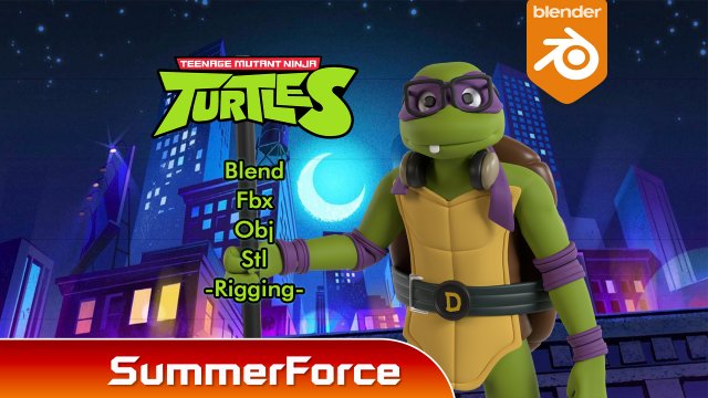 Donatello - TMNT Model 3D .c4d .max .obj .3ds .fbx .stl .blend 