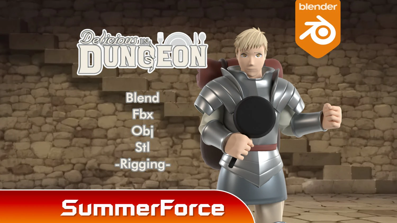 Laios Touden - Delicious in Dungeon 3D Model .c4d .max .obj .3ds .fbx .stl .blend 