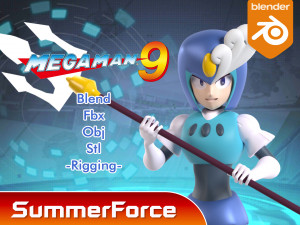 SplashWoman - Megaman 9 3D Model