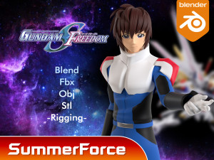 Kira Yamato - Gundam Seed Freedom 3D Model