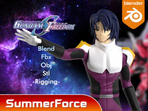 아스룬 자라 - 건담 시드 프리덤 3D 모델