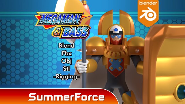 King - Megaman Modelo 3D .c4d .max .obj .3ds .fbx .stl .blend 