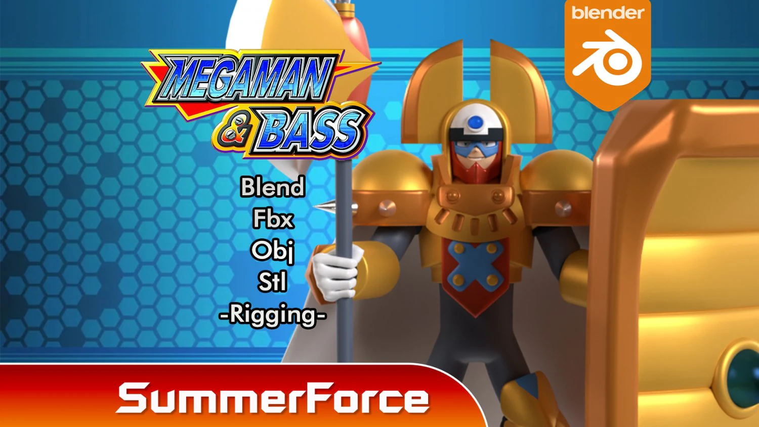 Король - Мегамен 3D Модель .c4d .max .obj .3ds .fbx .stl .blend 