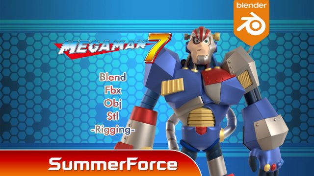 Junkman - Megaman Modèle 3D .c4d .max .obj .3ds .fbx .stl .blend 