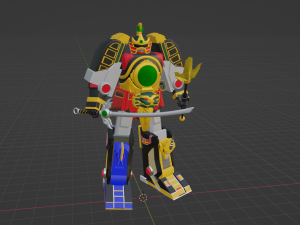 Thunder Megazord - Power Rangers Modello 3D