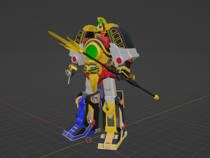 Thunder Megazord - Power Rangers Modello 3D