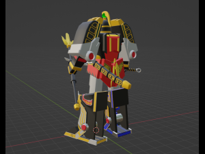 Thunder Megazord - Power Rangers Modello 3D