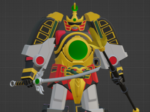 Thunder Megazord - Power Rangers Modello 3D