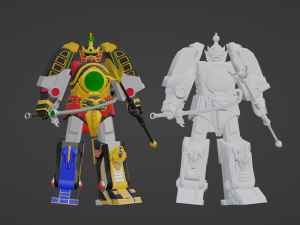 Thunder Megazord - Power Rangers Modello 3D