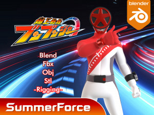 Boon Red - Boonboomger 3D Model