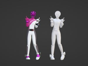 Boon Pink - Boonboomger 3D 모델