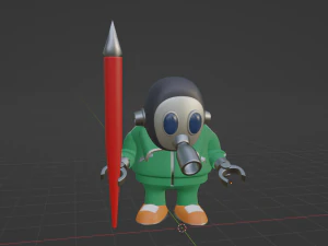 Akira Toriyama - Mascot 3D Model