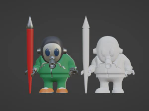 Akira Toriyama - Mascot 3D Model