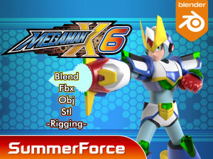 Megaman Blade Armor - Mega Man X6 3Dモデル