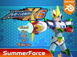 मेगामैन ब्लेड कवच - मेगा मैन X6 3D मॉडल