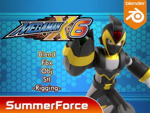 मेगामैन शैडो कवच - मेगा मैन X6 3D मॉडल
