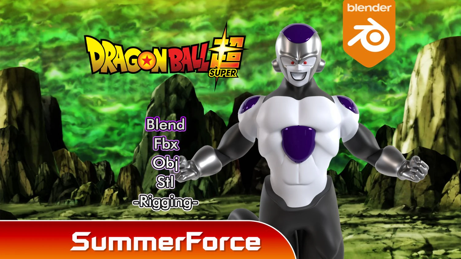Black Frieza - Dragonball Super 3D Model .c4d .max .obj .3ds .fbx .stl .blend 