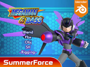 Super Baixo - Megaman Modelo 3D