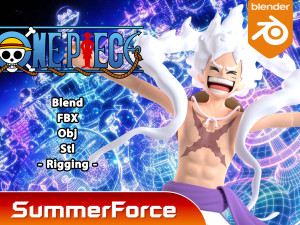 Luffy Gear 5 Egghead - One Piece Modelo 3D