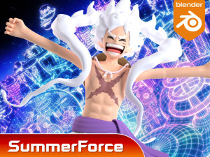 Luffy Gear 5 Egghead - One Piece 3D-Modell