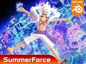 Luffy Gear 5 Egghead - One Piece 3D-Modell