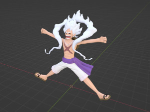Luffy Gear 5 Egghead - One Piece 3D-Modell