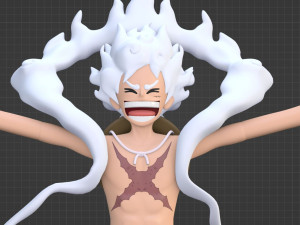 Luffy Gear 5 Egghead - One Piece 3D-Modell