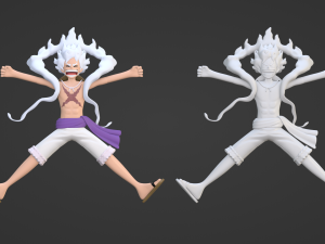 Luffy Gear 5 Egghead - One Piece 3D-Modell