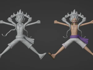 Luffy Gear 5 Egghead - One Piece 3D Model