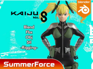 Kikoru Shinomiya-Kaiju no8 Modello 3D