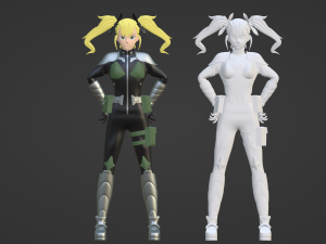 Kikoru Shinomiya - Kaiju no8 Modèle 3D
