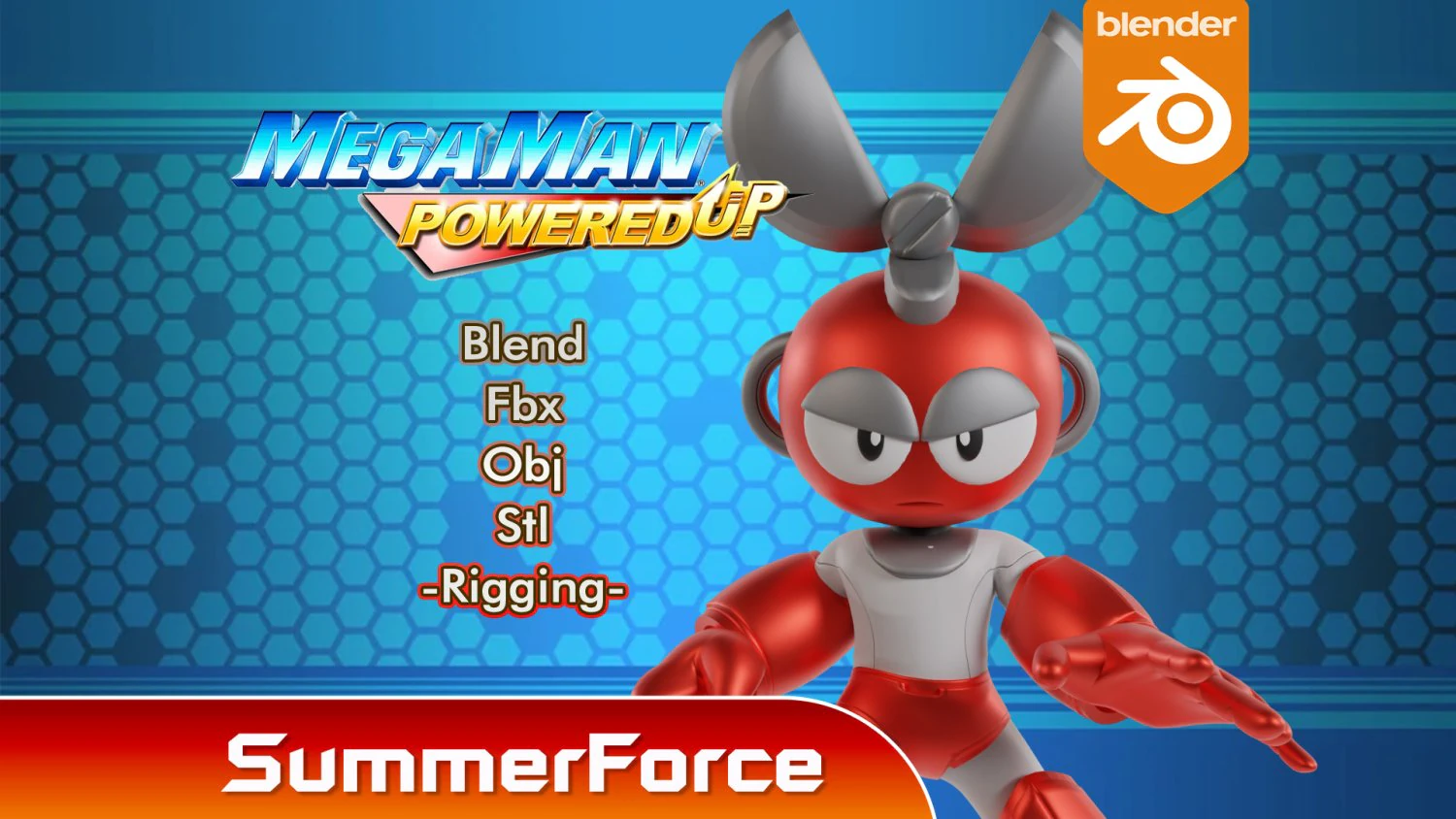 Cutman - Megaman 3D Model .c4d .max .obj .3ds .fbx .stl .blend