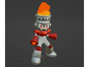 ファイヤーマン - ロックマン 3Dモデル