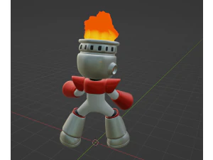 ファイヤーマン - ロックマン 3Dモデル