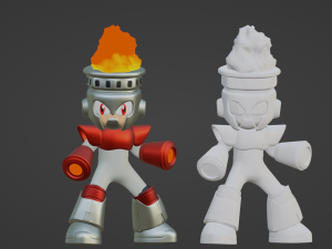 Fireman - Megaman Modelo 3D