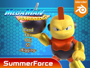 Bombman - Megaman Modelo 3D