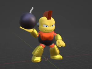 Bombman - Megaman 3D Model