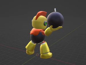 Bombman - Megaman 3D Model