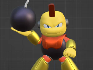 Bombman - Megaman 3D Model