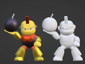Bombman - Megaman 3D Model