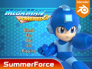 Megaman &ndash; Megaman mit Strom versorgt 3D Modell