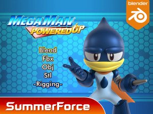 Oilman - Megaman Powered up 3D Model