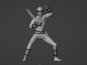 Red Aquitian Ranger - Mighty Morphin Alien Rangers Modello 3D